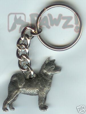 AKITA Dog Fine Pewter Keychain Key Chain ...