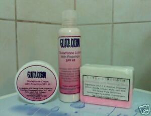 Glutathione Lotion Soap Face Cream Skin Whitening Set | eBay