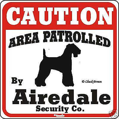 Airedale Caution Dog Sign - Many Pet ...