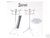 NEW FOLDING RED MUSIC STAND WITH BAG CASE NO RESERVE