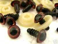 12 Pair 8mm BROWN PLASTIC SAFETY EYES with washers in Dolls & Bears, Bear Making Supplies | eBay