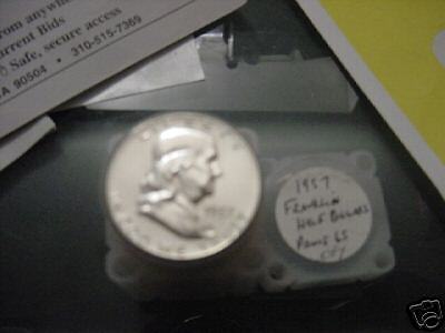 1957 GEM PROOF FRANKLIN HALF DOLLAR PROOF SINGLES  