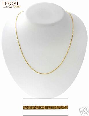 14k Yellow Gold D/C Round Wheat Chain 18  