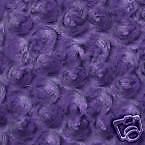 MINKY PLUSH SWIRL DEEP PURPLE CHENILLE FABRIC  36X58  