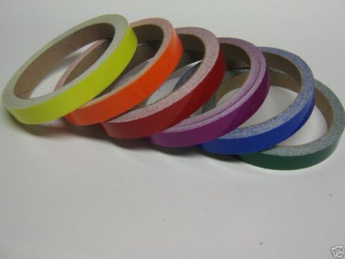 Colored Plastic Vinyl Tape 1/4 x 50 Feet, neon colors  