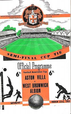 ASTON VILLA v WEST BROMWICH A  FA Cup semi final 1957