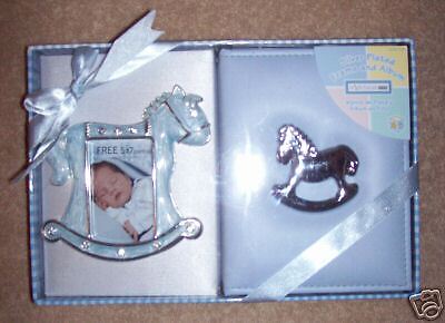 NEW Bright Future Silverplated Baby Frame & Photo Album  