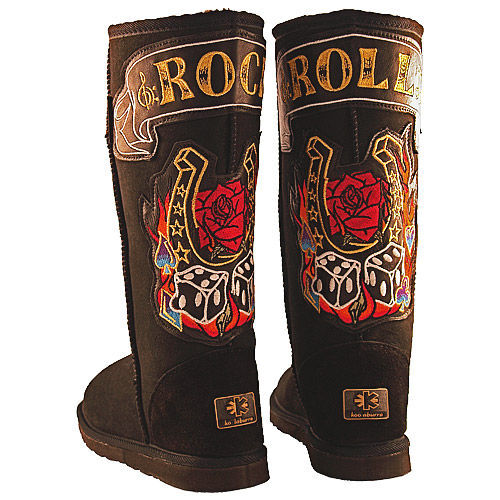 KOOLABURRA Kids Kid BLACK Rock & Roll Kettle Boots NEW  