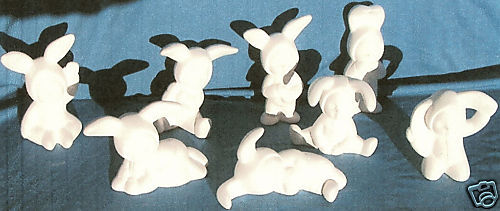 TINY TOT BUNNIES CERAMIC BISQUE EASTER U PAINT  