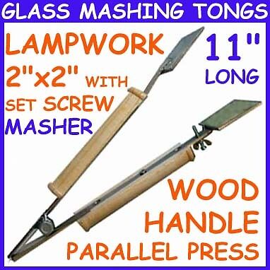 BEAD MASHING TONGS PARALLEL PRESS 2x2 Lampworking Beads  