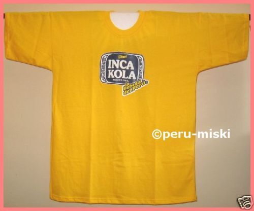 INCA KOLA T SHIRT   PERUVIAN COTTON   YELLOW XL  