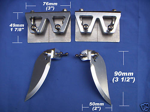 Trim Tabs & turn fins combo for 45 or larger rc boat  