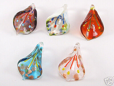 Wholesale 5 Lampwork Calla Lily Flower Pendant N862  