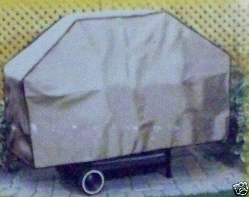 Large 65 Beige Polyester Grill Care Vinyl Cover New  