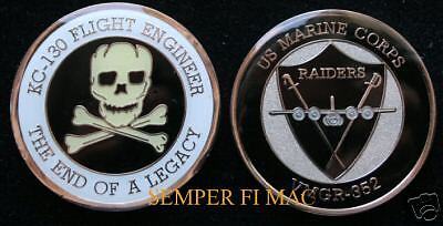 VMGR-352 RAIDERS FLIGHT ENGINEER US MARINES CHALLENGE COIN PIN UP GIFT ...