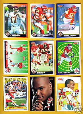 1991 Score Kansas City Chiefs Set DERRICK THOMAS STEVE DEBERG