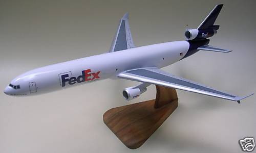 MD 11 FedEx Freight Carrier Airplane Wood Model Big  