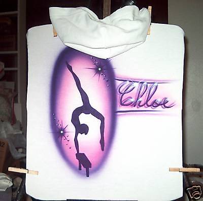 Airbrushed Hooded Sweatshirt GYMNAST S M L XL 2X 3X 4X  