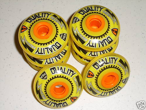 New 8 Hyper Duality Hockey Wheels Ylw 68mm 76a Mini