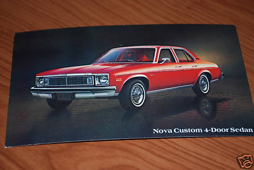 1978 Chevy Nova Custom Dealer Promo Postcard 78