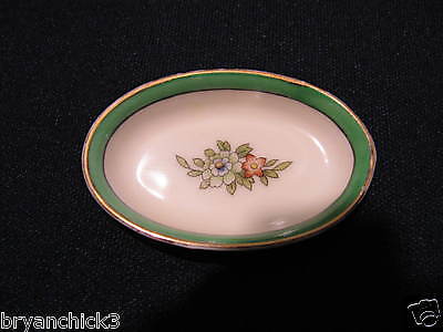   1920s Deco Noritake Roseara Floral Salt Cellar Dip Dish  