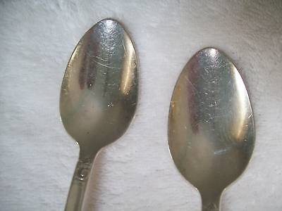 HOLMES & EDWARDS 1954 BRIGHT FUTURE SET OF 2 TEASPOONS  