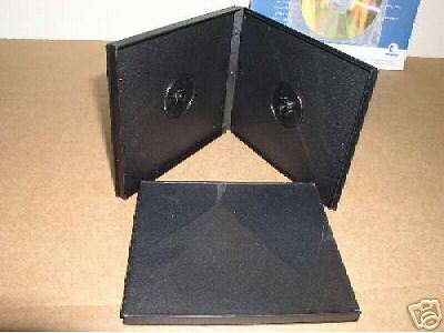 100 NEW DOUBLE BLACK POLY CD DVD CASE CASES  