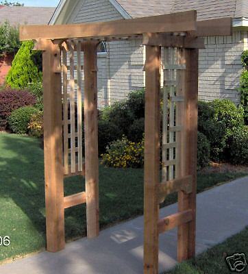 New Japanese Style Cedar Wood Garden Arbor Pergola Arch on PopScreen