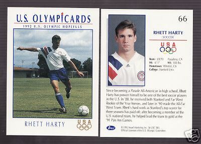 100 1992 US Olympic Rhett Harty Soccer Cards 66