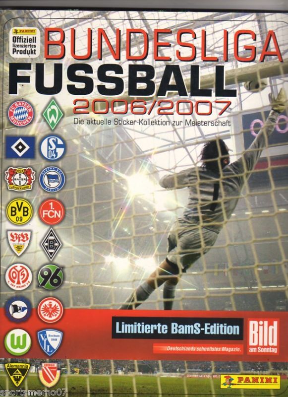 PANINI Sammelalbum Fussball BL 06/07  243 Bilder  