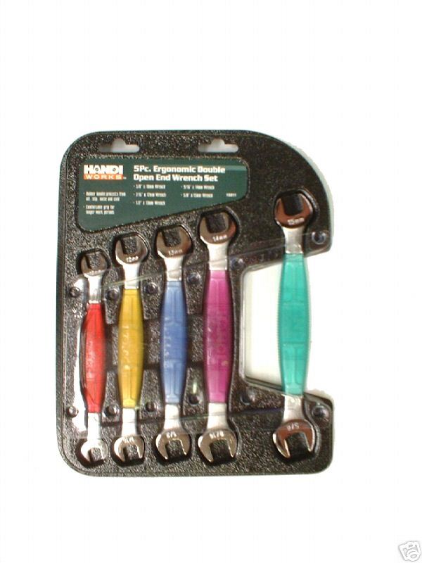 Handi Works 5 Pc. Ergonomic Double Open End Wrench Set  