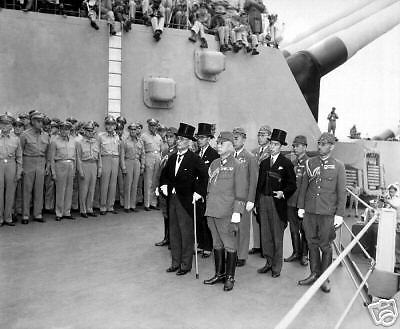 WWll Japanese surrender USS Missouri 1945 Tokyo  