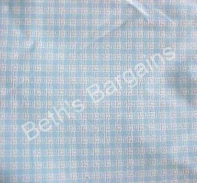 Laura Ashley CRESSWELL Blue Azure Woven Check Fabric  