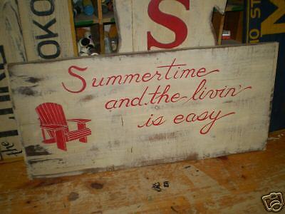 Primitive Wood Camp Cottage AdK Antique Sign Art  