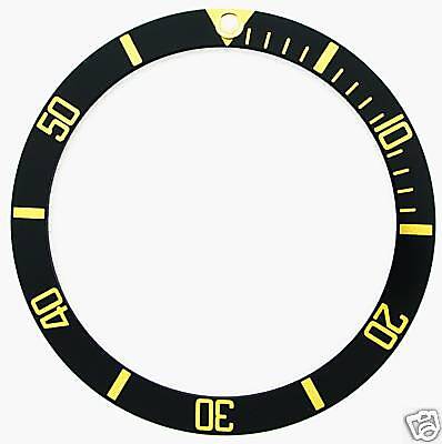 BEZEL INSERT FOR TAG HEUER 1000 BLACK GOLD FONTS PART  