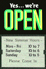 NEW OPEN CLOSED SLIDING SIGN MESSAGE MENU HOURS BOARD  