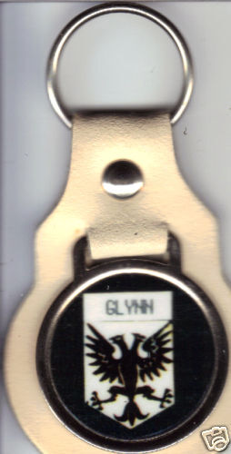 Leather Keyring with The Glynn Coat of Arms