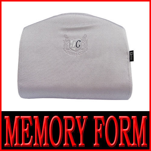 MEMORY FOAM CAR ROOM OFFICE LUMBAR CUSHION SILVER  