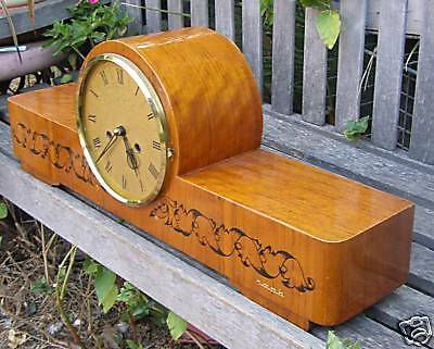 VINTAGE YANTAR AMBER MARITIME SHIP NAPB MANTEL CLOCK  