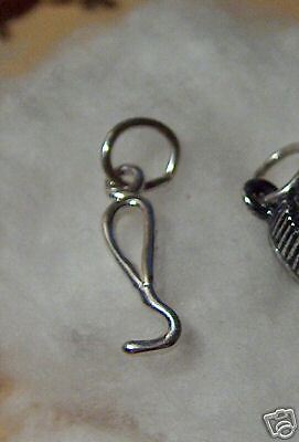 Sterling Silver Horses Grooming Hoof Pick Tack Charm  