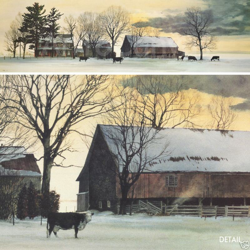 50x14 BACKLAND PETER SCULTHORPE HOMESTEAD FARM CANVAS  