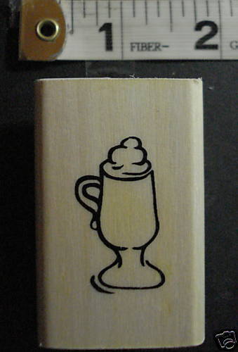 RUBBER STAMP   HOT CHOCOLATE MUG  Stamping Scrapbooking  