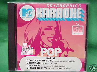 POP HIts~MTV Karaoke~8208~~Crazy For This Girl~~I Need to Know~~CD+G 