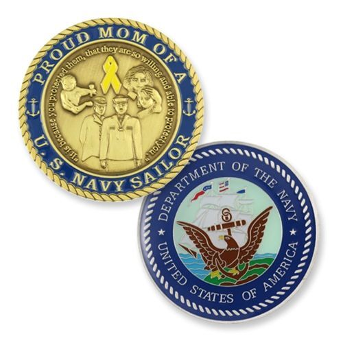 New Navy Mom Coin, Navy Challenge coins  