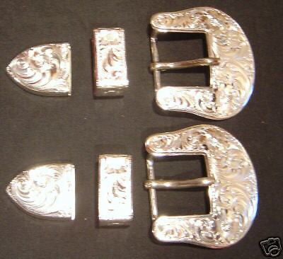 ea Wage Sterling Silver 5/8  Bridle Buckles Mkr Mrkd  