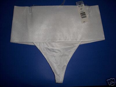 Hanes Her Way Body Shapers Satin Thong White MED. NWT  