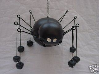 Large JUMBO Black SPIDER Jingle Bell Decoration ~ NEW  