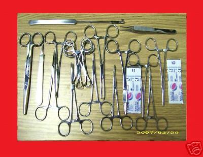 90 PCS CANINE+FELINE SPAY PACK VETERINARY SURGICAL INSTRUMENTS  