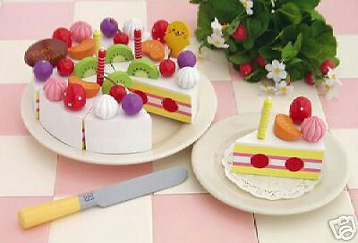 Wooden Toy   Pretend Birthday Cake, MOTHER GARDEN  