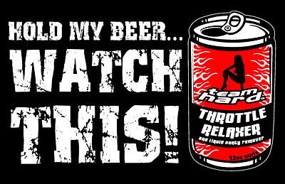 Hold My Beer WATCH THIS Funny ATV UTV MX Sticker Decal  